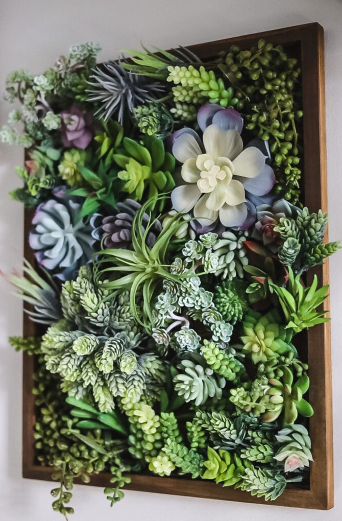 hanging diy succulent wall art