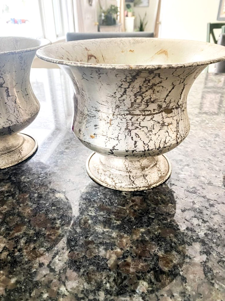 silver fluted container