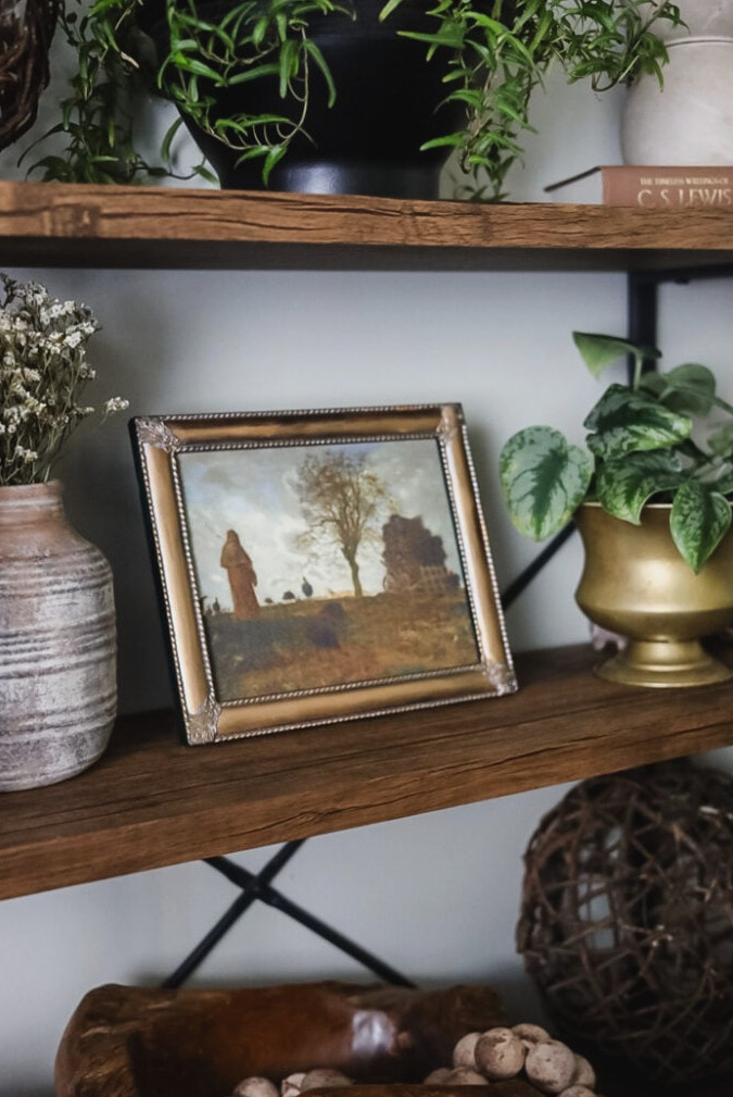 artprint on shelf