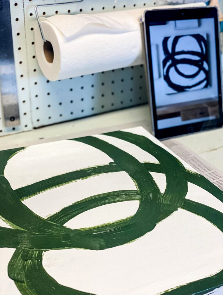 making a diy abstract painting from a picture