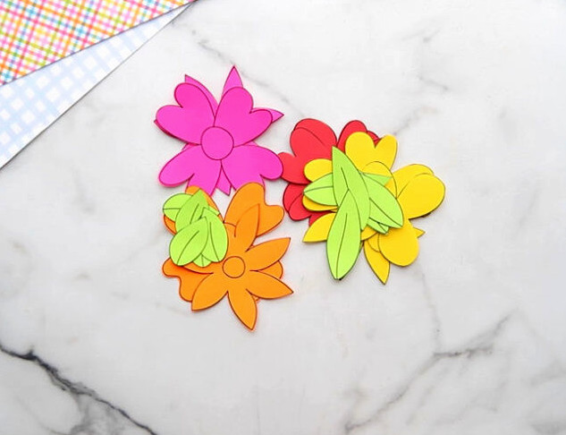 Flowers and Leaves Cut Out