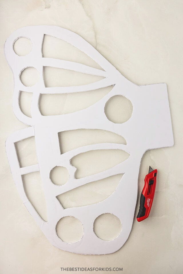 how to cut butterfly wings