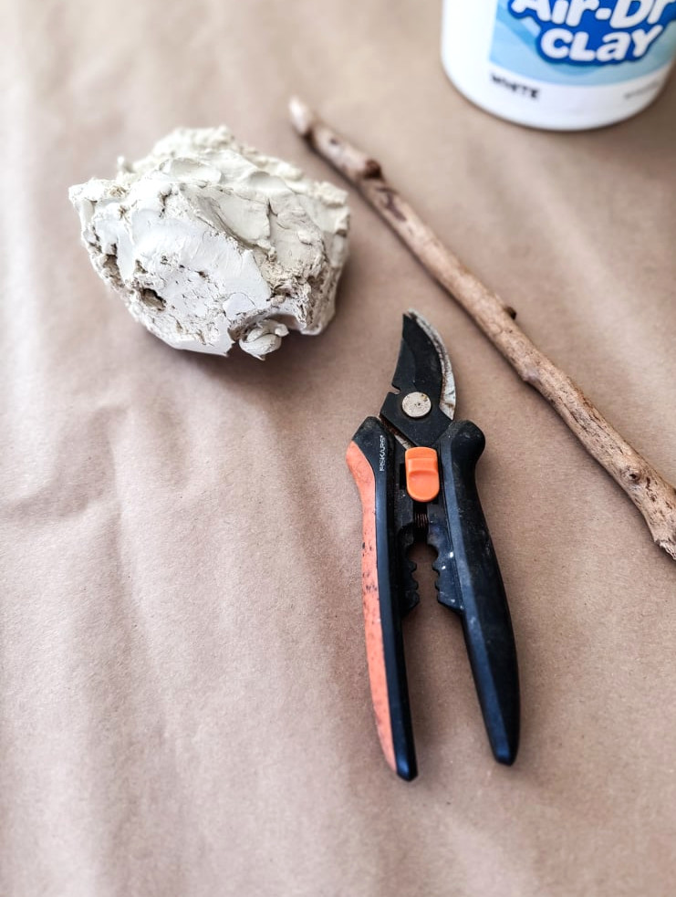 supplies to make clay mushrooms