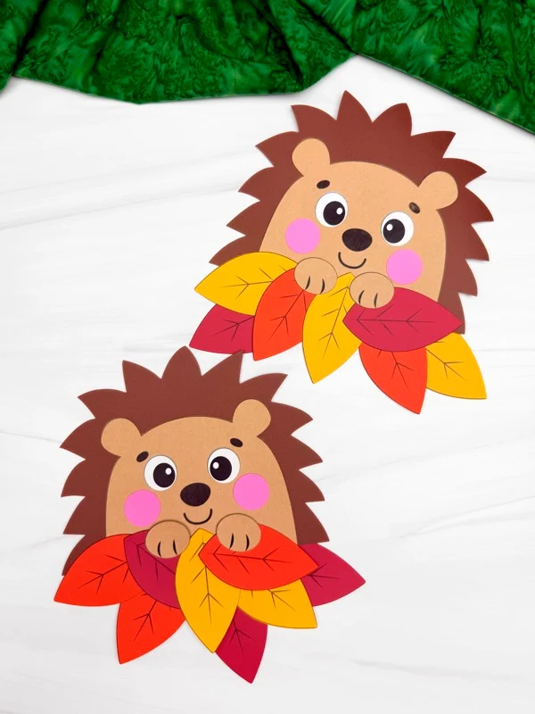 free printable paper hedgehog