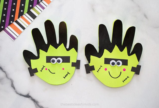 Frankenstein Handprint Activity for Children