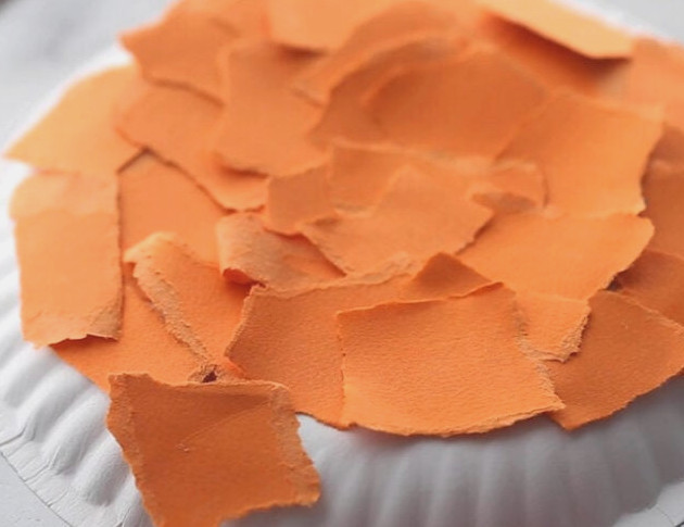 Glue Construction Paper to Paper Plate