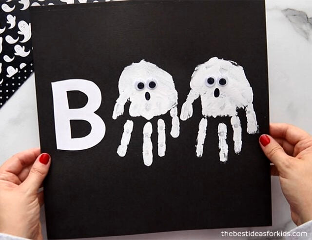 Halloween Handprint Ghosts