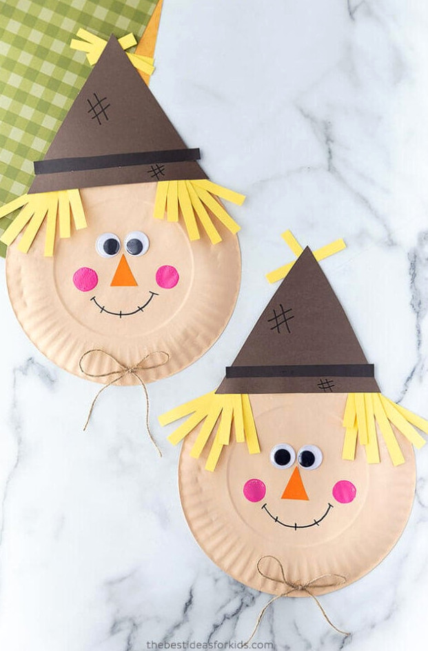 Paper Plate Scarecrow Project for Children