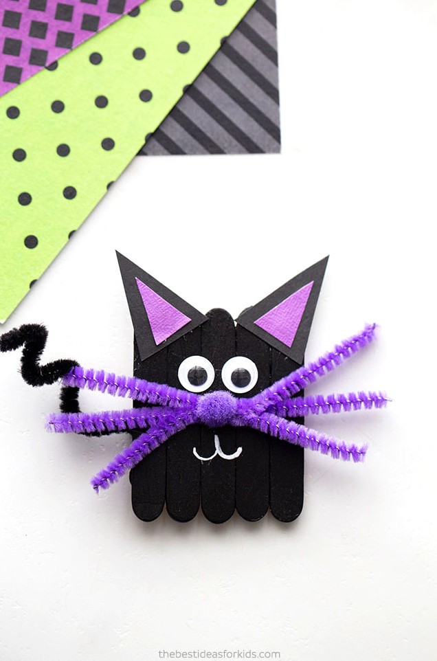 Black Cat Popsicle Stick Project