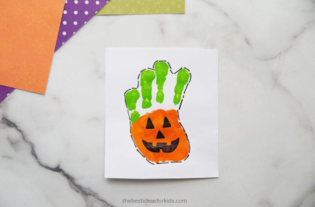 Pumpkin Handprint Art