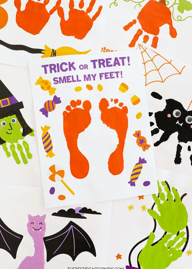 Ready-to-Print Halloween Handprint Art