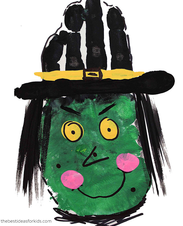 Witch Handprint Art