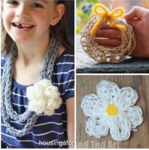 How to Finger Knit a Pumpkin - enjoy even more finger knitting fun! Yes, we have created yet another finger knitting project - make these wonderfully simple finger knitted Jack O'Lanterns! We adore adorable Halloween Crafts for Kids!! Beautiful!