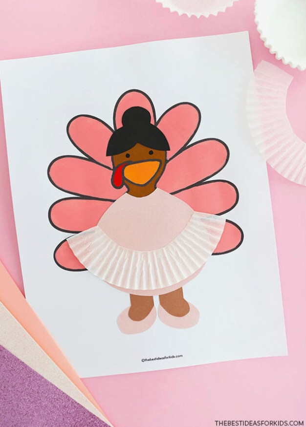 Ballerina Thanksgiving Turkey Craft