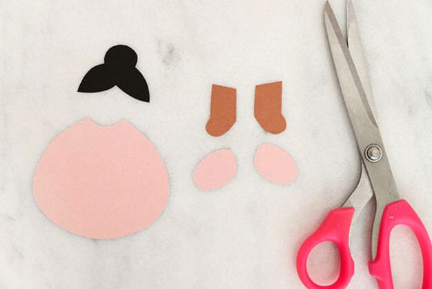 Cut out printable ballerina shapes