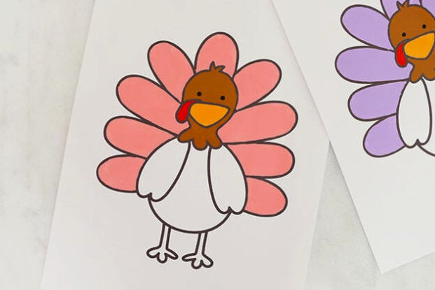 Painted turkey ballerina heads