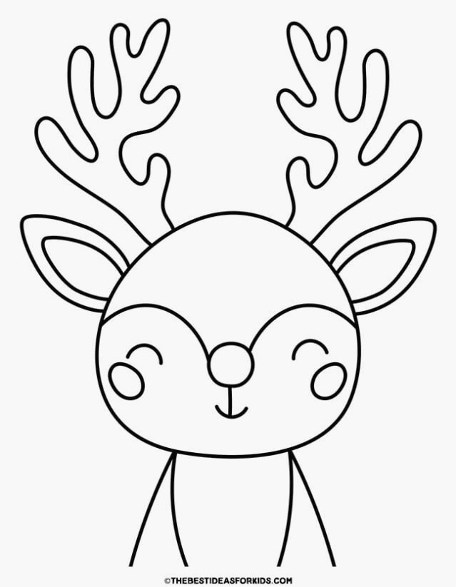 cute reindeer coloring page