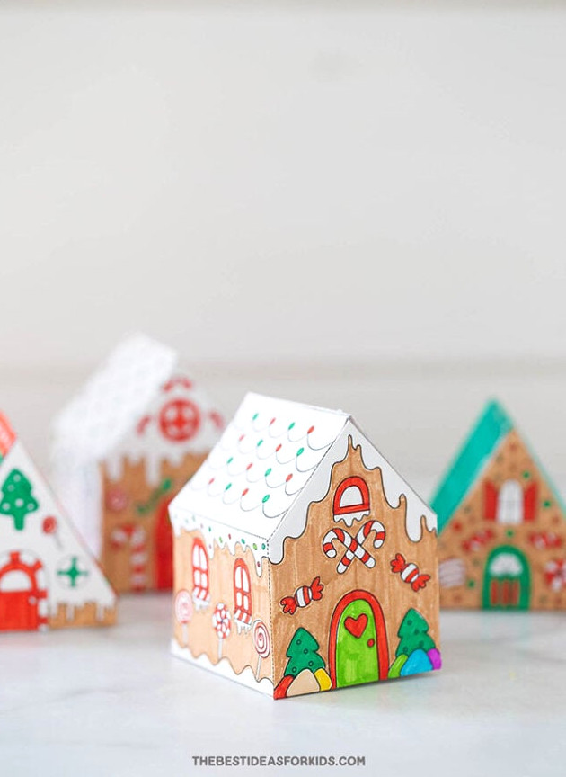 3D paper Gingerbread Home