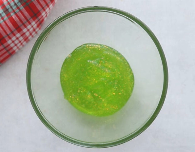 Add Green Glitter Glue to Bowl