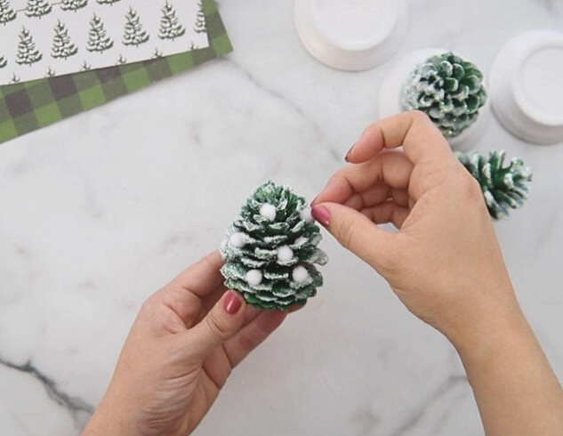 Add Small White Pom Poms
