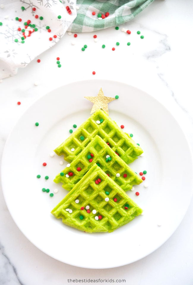 Christmas Tree Waffles