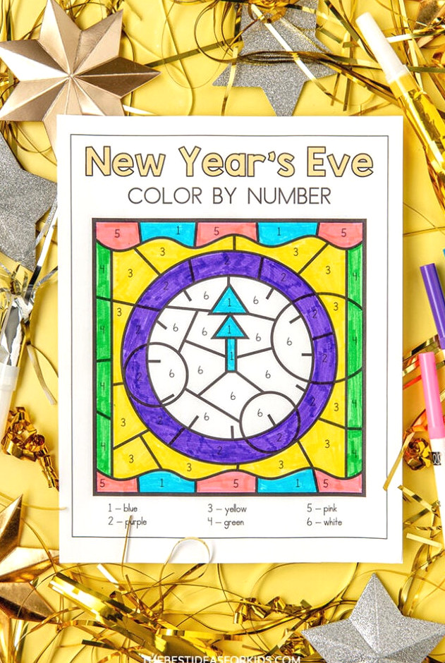 Color by Number New Year