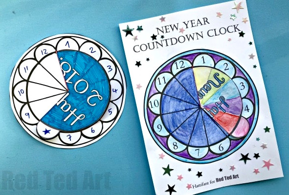 New Year’s Eve Countdown Clock #newyearseve #printable #kids #countdown #nye #newyearseve2018