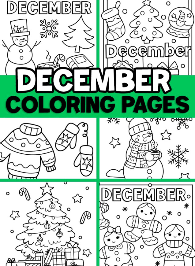 December Coloring Pages for Kids