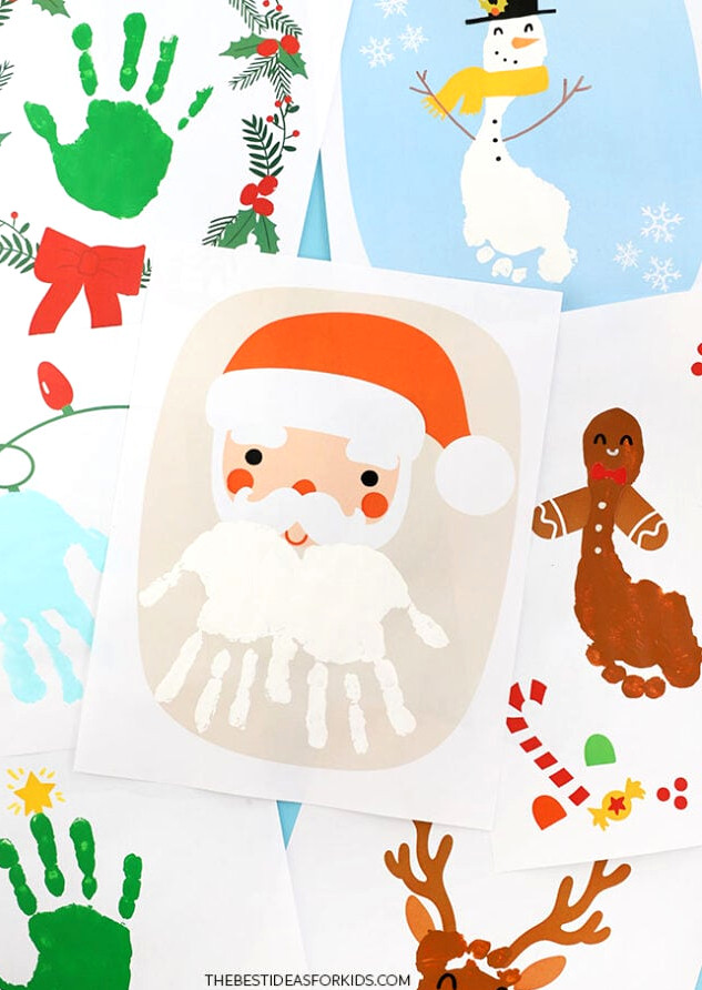 Free Christmas Handprint Art Printable