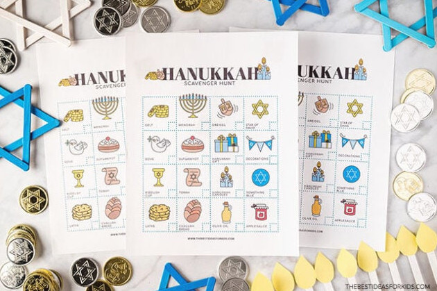 Free Printable Hanukkah Scavenger Hunt