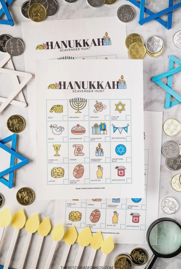 Hanukkah Scavenger Hunt Free Printable
