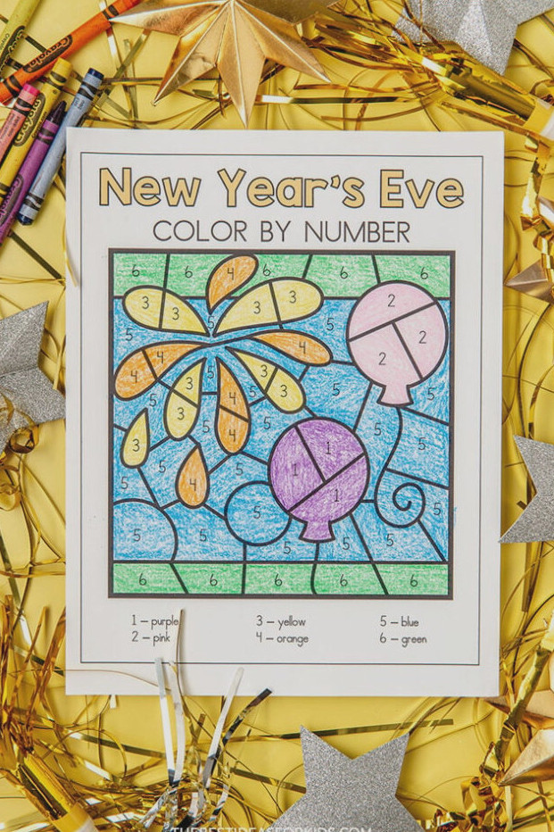 New Year Color by Number