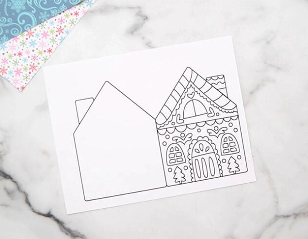 Print Gingerbread House Cards