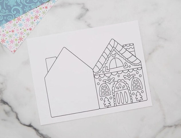 Print off Gingerbread House Cards