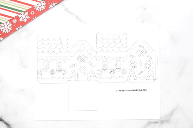 Printable Gingerbread Paper Home Pattern