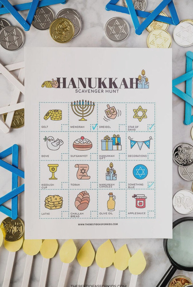 Printable Hanukkah Scavenger Hunt