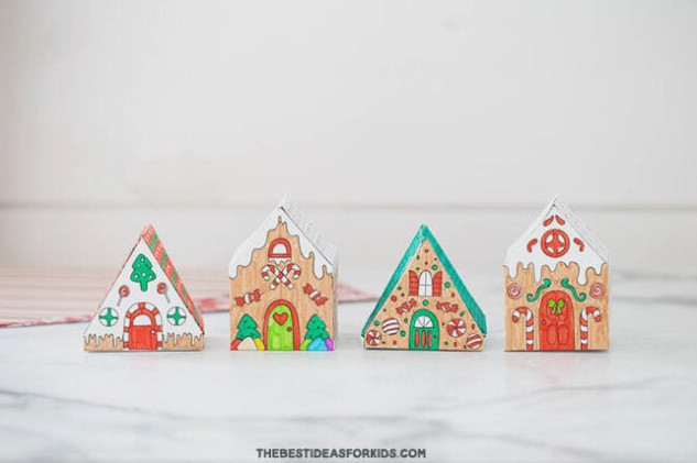 Printable Paper Gingerbread Homes