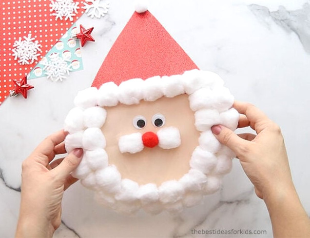 Santa Paper Plate Craft for Kids