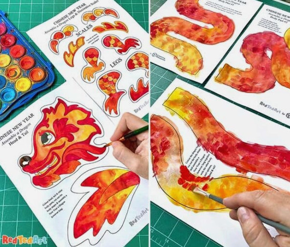 color the dragon