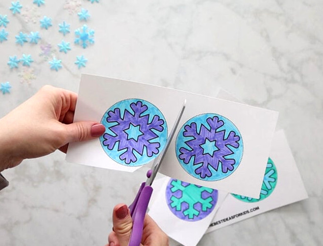 Cut and Color Snowflakes