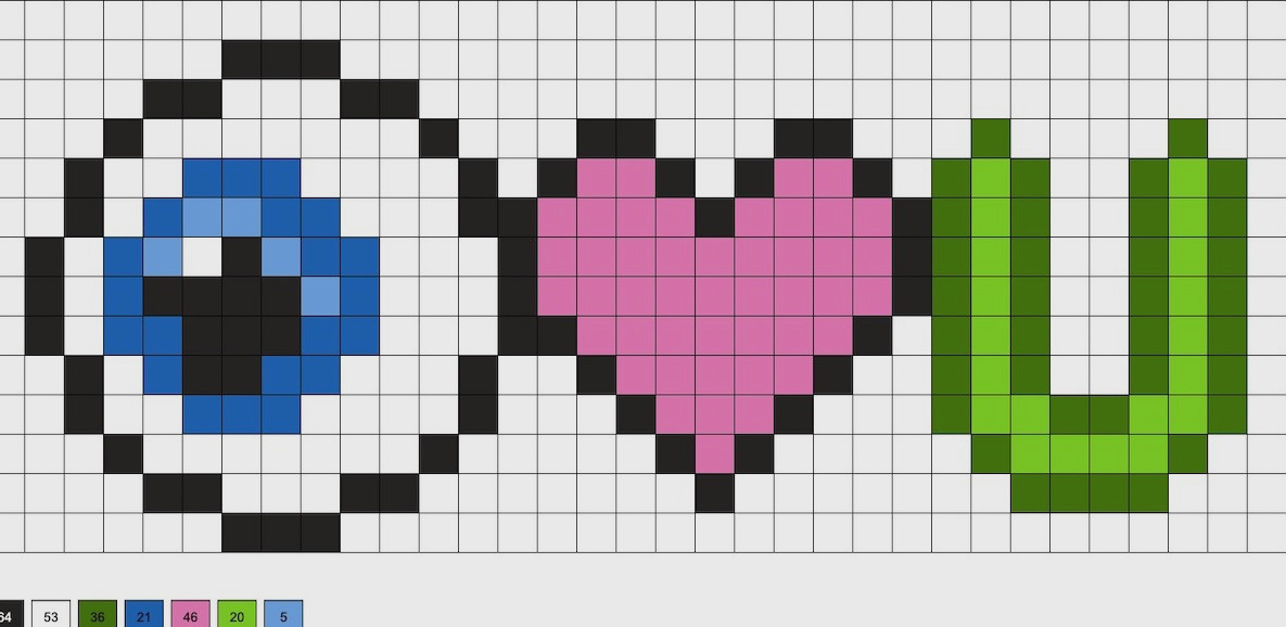 Eye love you perler beads
