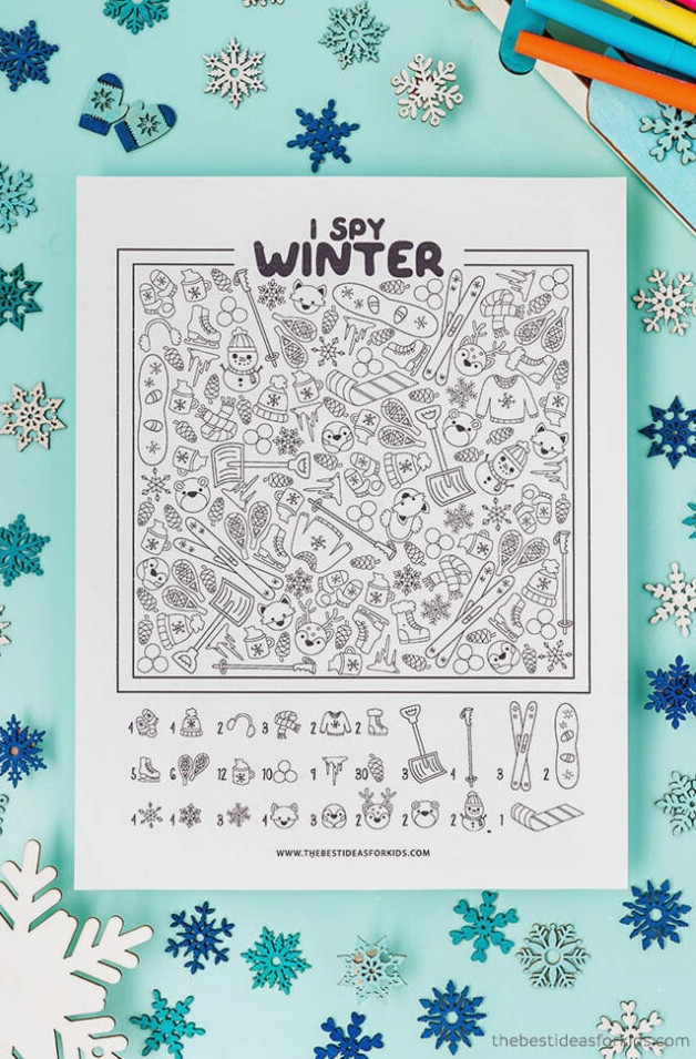 Complimentary Winter I Spy Printable Page