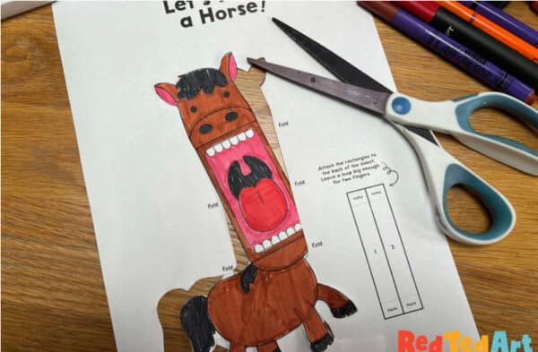 farm animal horse puppet