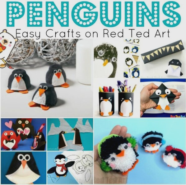 Easy Penguin Crafts for Kids - Collage of Activities