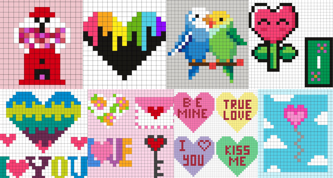 Valentine's Day hama bead patterns