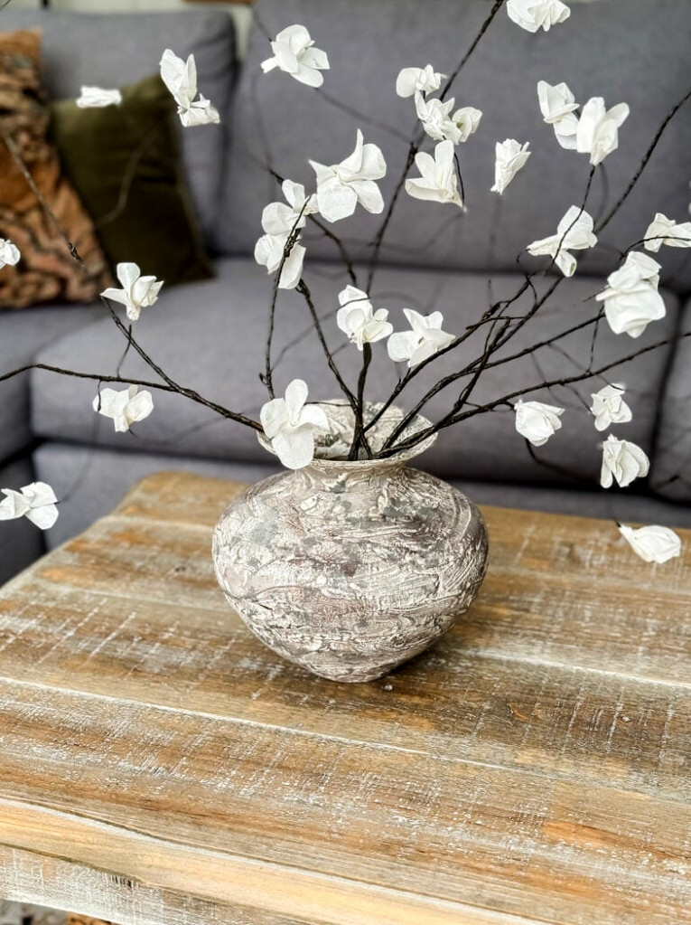 Shh, They're Not Real! Springtime Branches with DIY Paper Blossoms