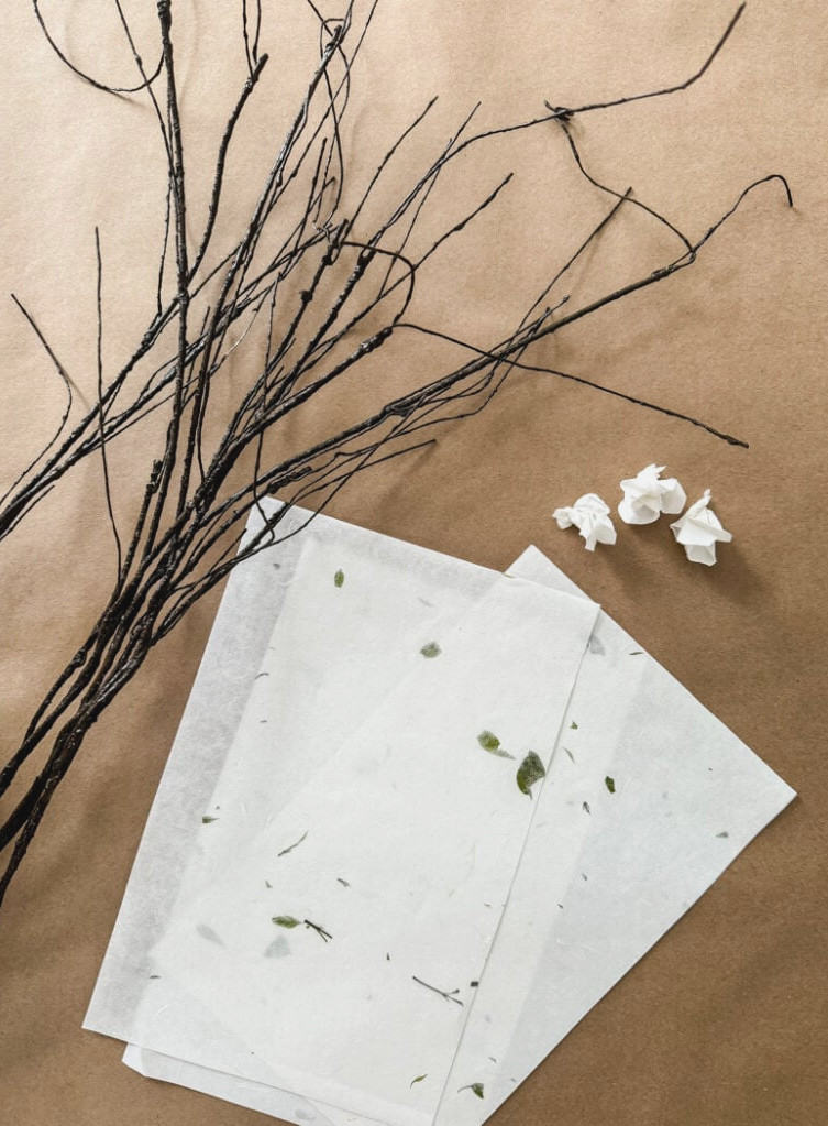 supplies to make paper flower branches
