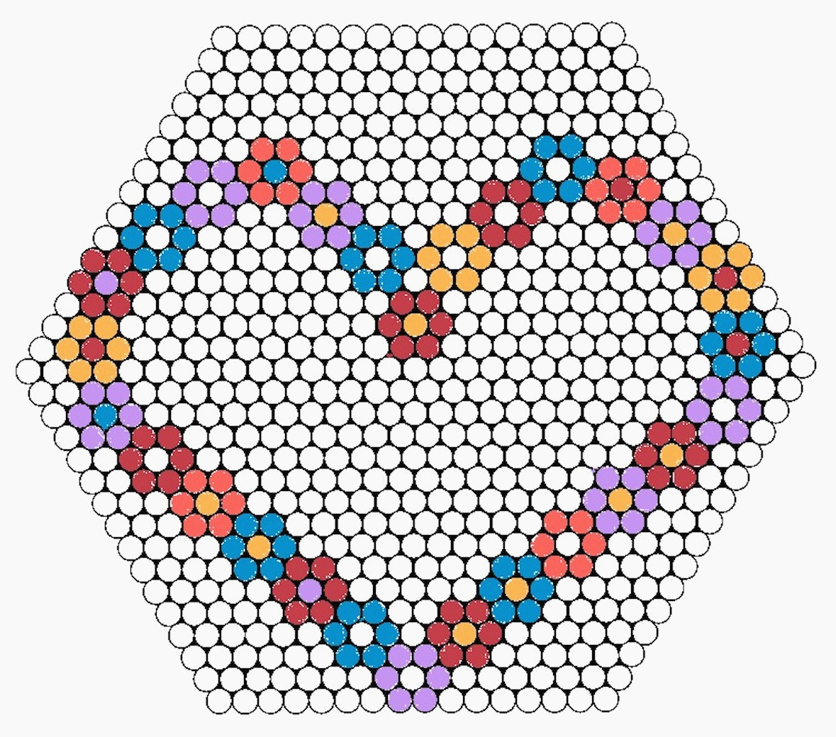 floral heart perler beads
