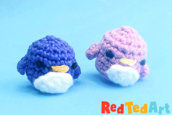 crocheted penguin ornaments