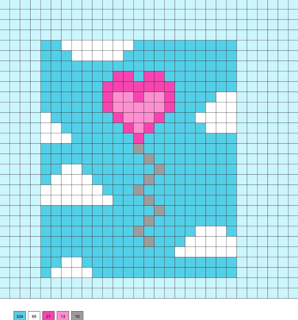 heart balloon fuse beads
